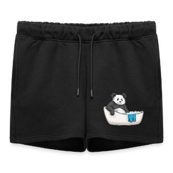 Baignoire Panda - Short de survêtement femme premium - noir - Devant - AI Model Female 172 light (172cm)