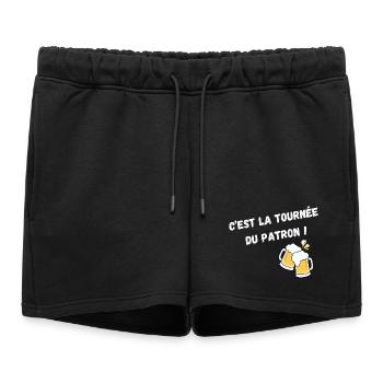 C'est La Tournée Du Patron ! - Short de survêtement femme premium - noir - Devant - AI Model Female 172 light (172cm)