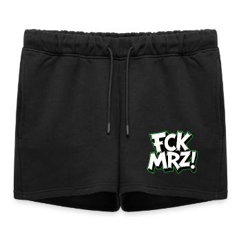 Slogan de protestation politique FCK Mar - Short de survêtement femme premium - noir - Devant - AI Model Female 172 light (172cm)