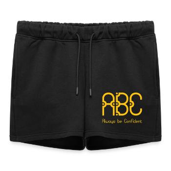 ABC - Always be Confident - Women’s Premium Organic Sweatshorts - black - Front - AI Model Female 172 light (172cm)