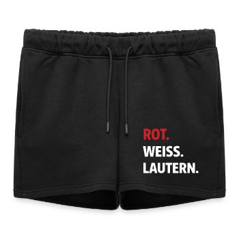 Rouge. Blanc. Lautern. – Maillot de supporter de Kaiserslautern - Short de survêtement femme premium - noir - Devant - AI Model Female 172 light (172cm)