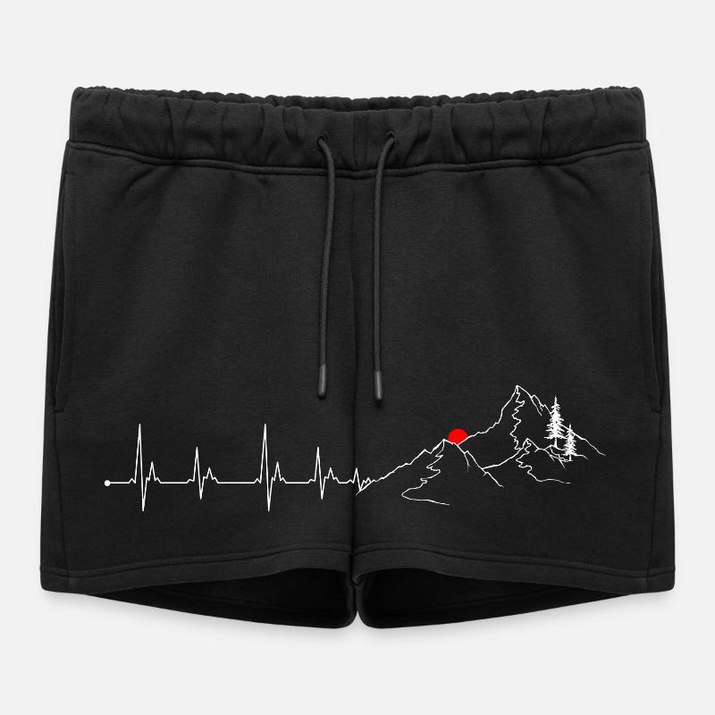 Summit Pulse Red Peak - Women’s Premium Organic Sweatshorts - black