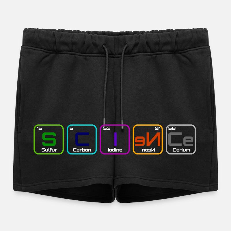 "Science" with the elements - Women’s Premium Organic Sweatshorts - black