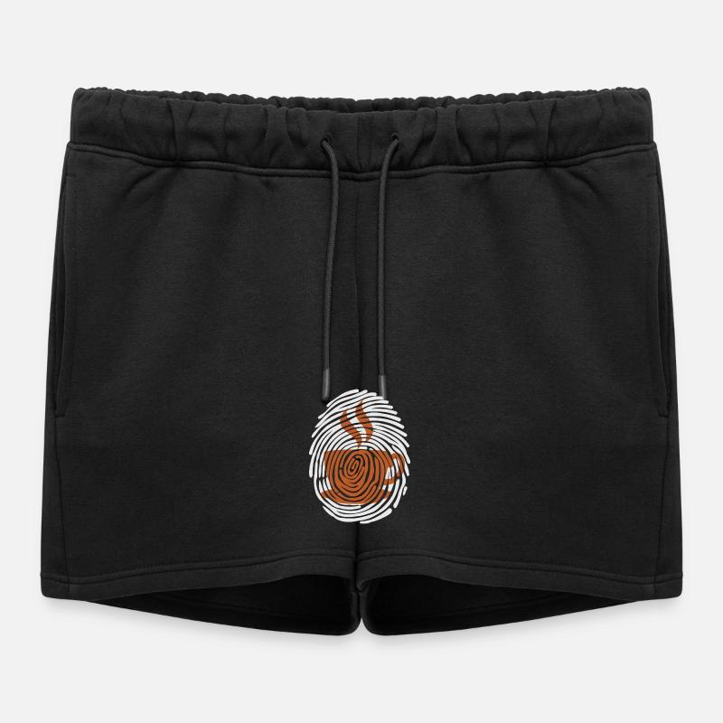 Coffee drinker Coffee coffee cup Milk coffee - Women’s Premium Organic Sweatshorts - black