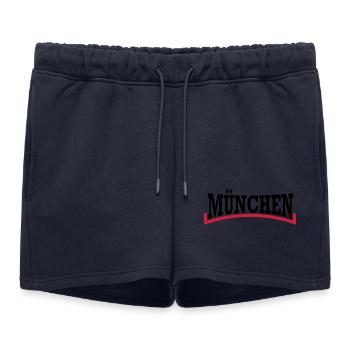 Munich, München - Short de survêtement femme premium - bleu marine - Devant - AI Model Female 172 light (172cm)