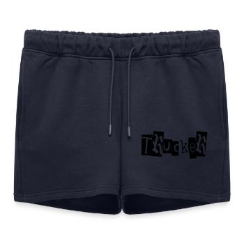 truck truck truck babe camion camion camion road trip transport - Short de survêtement femme premium - bleu marine - Devant - AI Model Female 172 light (172cm)