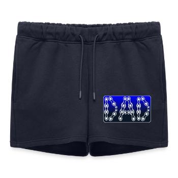 PAPA VÉLO - VÉLO - CHAÎNE - Short de survêtement femme premium - bleu marine - Devant - AI Model Female 172 light (172cm)
