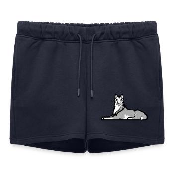 Loup solitaire tchétchène - Short de survêtement femme premium - bleu marine - Devant - AI Model Female 172 light (172cm)
