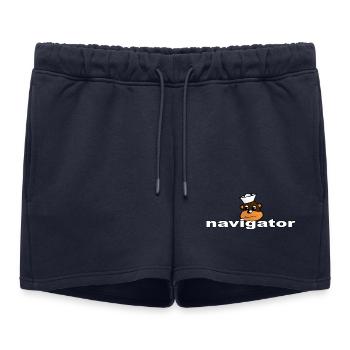 navigateur - Short de survêtement femme premium - bleu marine - Devant - AI Model Female 172 light (172cm)