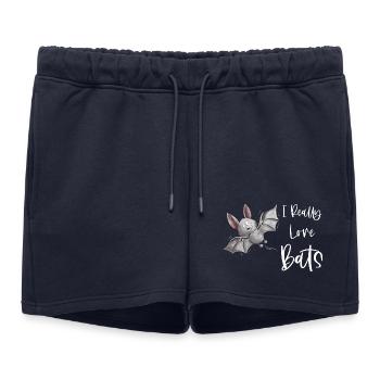 Chauve-souris flottante J’aime vraiment les chauves-souris - Short de survêtement femme premium - bleu marine - Devant - AI Model Female 172 light (172cm)