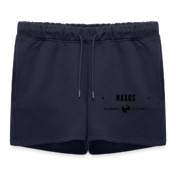 Naxos Coordonnées Géographiques Stylisées - Short de survêtement femme premium - bleu marine - Devant - AI Model Female 172 light (172cm)