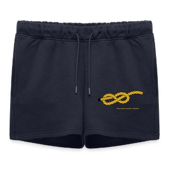 Eight Knots - Capitaine de navire à nœuds en ancre à voile - Short de survêtement femme premium - bleu marine - Devant - AI Model Female 172 light (172cm)