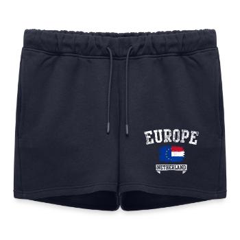 Europe Pays-Bas Drapeau Grunge - Short de survêtement femme premium - bleu marine - Devant - AI Model Female 172 light (172cm)