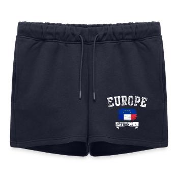 Drapeau France Brosse Europe - Short de survêtement femme premium - bleu marine - Devant - AI Model Female 172 light (172cm)