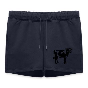 Vache laitière d’ombre debout – transparent SVG boerderi - Short de survêtement femme premium - bleu marine - Devant - AI Model Female 172 light (172cm)