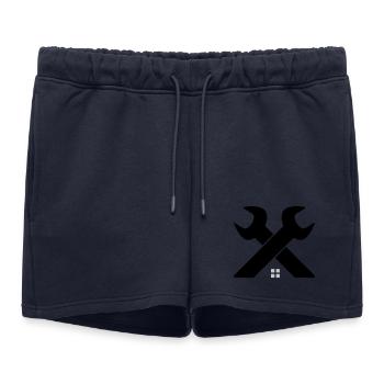 Logo de la maison et de l’artisanat – Clé croisée - Short de survêtement femme premium - bleu marine - Devant - AI Model Female 172 light (172cm)