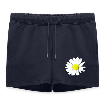 Fleur - Marguerite - Short de survêtement femme premium - bleu marine - Devant - AI Model Female 172 light (172cm)