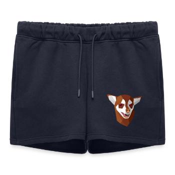 Chihuahua anxieux géométrique - Short de survêtement femme premium - bleu marine - Devant - AI Model Female 172 light (172cm)