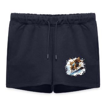 Teckel Teckel Teckel Snowboard - Short de survêtement femme premium - bleu marine - Devant - AI Model Female 172 light (172cm)