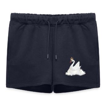 cygne de rêve dans les nuages avec une couronne - Short de survêtement femme premium - bleu marine - Devant - AI Model Female 172 light (172cm)