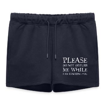 S’il vous plaît, ne me dérangez pas - Short de survêtement femme premium - bleu marine - Devant - AI Model Female 172 light (172cm)