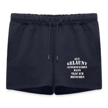 Je me suis levé de bonne humeur - puis j’ai rencontré des gens - Short de survêtement femme premium - bleu marine - Devant - AI Model Female 172 light (172cm)
