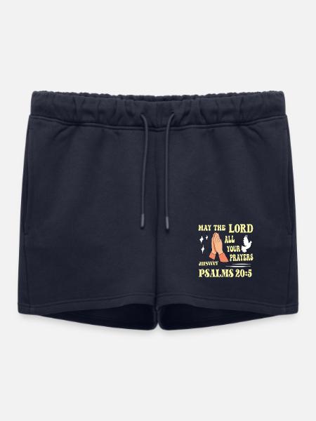 Psalm 20:5 May the Lord... - Women’s Premium Organic Sweatshorts - navy