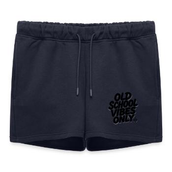 OLD SCHOOL VIBES uniquement - Short de survêtement femme premium - bleu marine - Devant - AI Model Female 172 light (172cm)