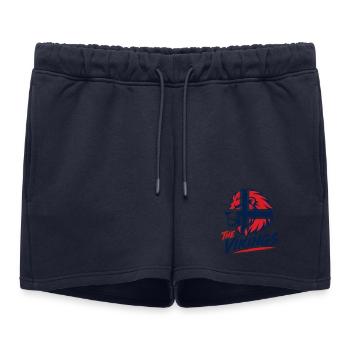 Logo Viking Lion Football Nation de Norvège - Short de survêtement femme premium - bleu marine - Devant - AI Model Female 172 light (172cm)