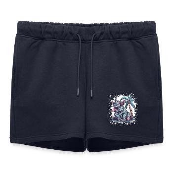 Rhino Summer Comic - Short de survêtement femme premium - bleu marine - Devant - AI Model Female 172 light (172cm)
