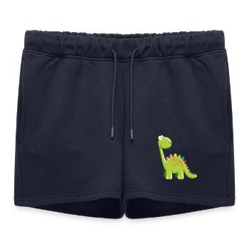 Drôle dinosaure coloré de stégosaure je cadeau - Short de survêtement femme premium - bleu marine - Devant - AI Model Female 172 light (172cm)