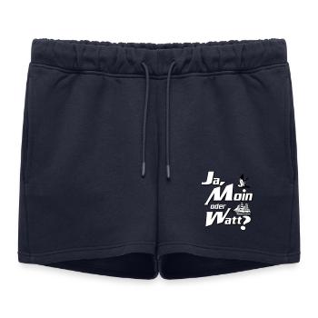 Ja Moin oder Watt? - Short de survêtement femme premium - bleu marine - Devant - AI Model Female 172 light (172cm)