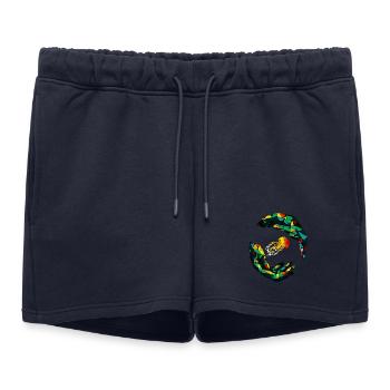 Anneau géométrique de méduses - Short de survêtement femme premium - bleu marine - Devant - AI Model Female 172 light (172cm)