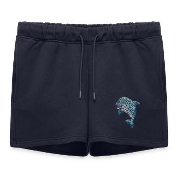 VSP Bubble Dolphin - Short de survêtement femme premium - bleu marine - Devant - AI Model Female 172 light (172cm)