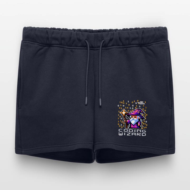 Zauberer-Pixel-Code Frauen Premium Organic Sweatshorts