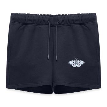 Butterflies: The Red Apollo - Women’s Premium Organic Sweatshorts - navy - Front - AI Model Female 172 light (172cm)