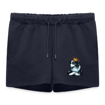 Border Collie Propriétaire Collie Amant de Collie - Short de survêtement femme premium - bleu marine - Devant - AI Model Female 172 light (172cm)