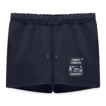 Oublie princesse, je veux des scientifiques - Short de survêtement femme premium - bleu marine - Devant - AI Model Female 172 light (172cm)
