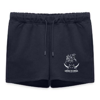 Pan Twardowski Umowa To Umowa - Women’s Premium Organic Sweatshorts - navy - Front - AI Model Female 172 light (172cm)