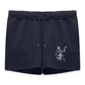 Ulysses S Grant Guitar - Women’s Premium Organic Sweatshorts - navy - Front - AI Model Female 172 light (172cm)