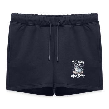 Les poils de chat sont mon accessoire - Short de survêtement femme premium - bleu marine - Devant - AI Model Female 172 light (172cm)