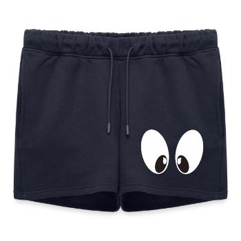 Comic Eyes - Women’s Premium Organic Sweatshorts - navy - Front - AI Model Female 172 light (172cm)