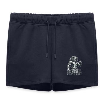 Be Better Than Yesterday Leo Motivation Gift - Women’s Premium Organic Sweatshorts - navy - Front - AI Model Female 172 light (172cm)
