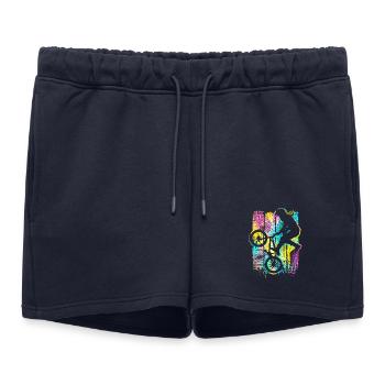 Retro Bmx Racing Colorful - Bmx Bike - Bmx Bike - Short de survêtement femme premium - bleu marine - Devant - AI Model Female 172 light (172cm)