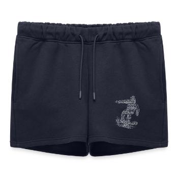 Illustration de snowboard pour snowboard - Short de survêtement femme premium - bleu marine - Devant - AI Model Female 172 light (172cm)