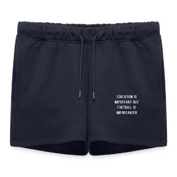 Éducation vs Football Importanter - Short de survêtement femme premium - bleu marine - Devant - AI Model Female 172 light (172cm)