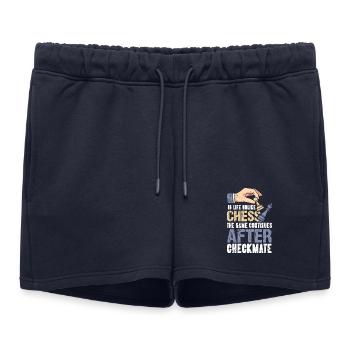 Échiquier des joueurs d’échecs - Short de survêtement femme premium - bleu marine - Devant - AI Model Female 172 light (172cm)