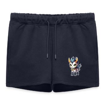 Cheval Démon Chibi - Short de survêtement femme premium - bleu marine - Devant - AI Model Female 172 light (172cm)