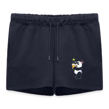 Bière Panda - Short de survêtement femme premium - bleu marine - Devant - AI Model Female 172 light (172cm)