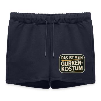 Concombre C’est mon concombre Costume Carnaval Carnaval - Short de survêtement femme premium - bleu marine - Devant - AI Model Female 172 light (172cm)